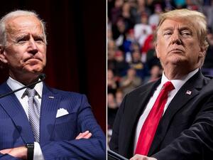 Presidential candidate Biden (L) and President Trump (R) /AFP