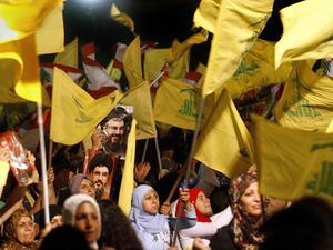 Hezbollah supporters in Beirut, Lebanon, on Aug. 14, 2007 /AFP