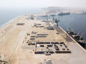 The strategic port of Duqm in Oman provides vital linkage to the East (AFP) 