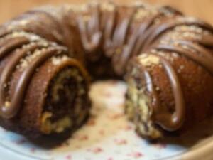 الكيكة الرخامية