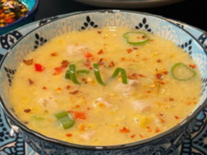 شوربة الذرة مع الدجاج