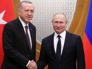  الرئيس رجب طيب أرودغان ونظيره الروسي فلاديمير بوتين