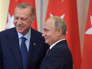  الرئيس الروسي فلاديمير بوتين ونظيره التركي رجب طيب أردوغان