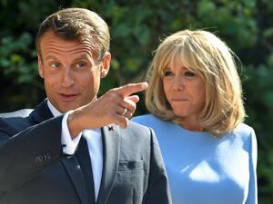 الرئيس إيمانويل ماكرون وزوجته بريجيت