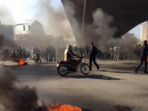 من الاحتجاجات في ايران