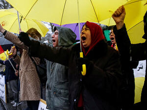 جانب من الاحتجاجات في ايران