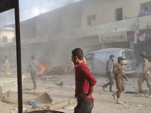 انفجار سيارة مفخخة صباح السبت، في مدخل مدينة تل أبيض الجنوبي بريف الرقة 