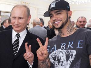 Vladimir Putin posing for a photo with Timati in 2012. Photograph: Alexey Druzhinin/AFP