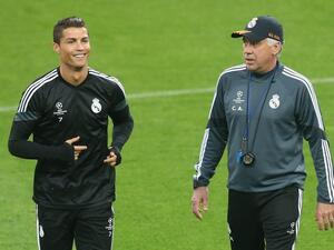 صورة أرشيفية لأنشيلوتي ورونالدو