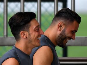 Mesut Ozil and Sead Kolasinac