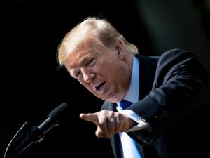 US President Donald Trump speaks at the National Day of Prayer Service, in the Rose Garden of the White House in Washington, DC. (AFP)