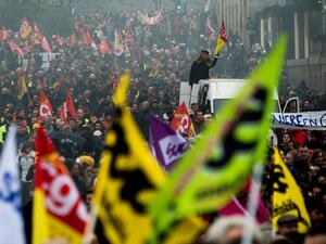 French unions have vowed to keep up the fight over the reforms, which are set to be finalised and published on December 11, with mass demonstrations in Paris and other cities, with teachers and other workers who once again have walked out alongside transport workers. Loic VENANCE / AFP