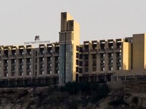 At least one person has been killed after three gunmen stormed a five-star hotel in the southwestern Pakistani city of Gwadar, the centrepiece of a multi-billion dollar Chinese infrastructure project, the military said on May 11. (BANARAS KHAN / AFP)