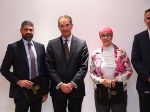 Ahmed Auda, Managing Director Middle East, Turkey & North Africa at VMware, H.E. Dr. Amr Talaat, Egypt’s Minister of Communications and Information Technology, Dr. Heba Saleh, Chairman of ITI, Ahmed Al Saadi, Regional Manager of VMware Egypt and North Africa and the Levant.