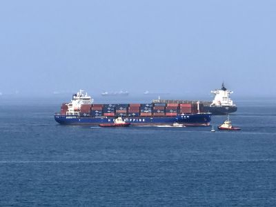 Foreign cargo ship runs aground in Strait of Hormuz as Iran defends shipping controls