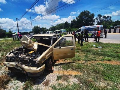 Crashed truck in Thailand