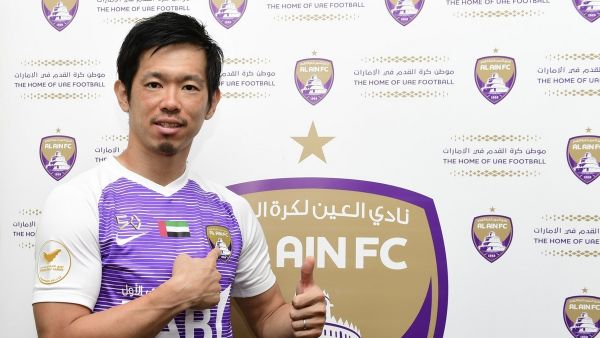 Al Ain's Tsukasa Shiotani after his contract was renewed. (Photo: Al Ain Twitter)
