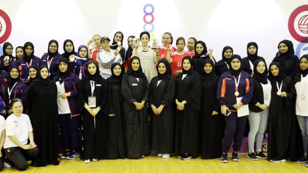 Medal winners and officials during the past edition of the Sharjah Women's Sports Cup pose for a photo during the awards ceremony. - Supplied photo