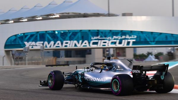 Lewis Hamilton competes during the qualifying session at the Yas Marina circuit on November 24, 2018. (AFP file)