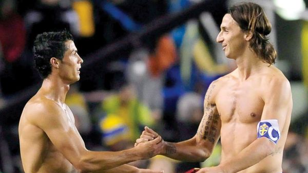 صورة أرشيفية لإبراهيموفيتش ورونالدو