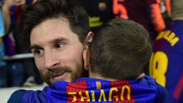 تياغو ووالده ليونيل ميسي