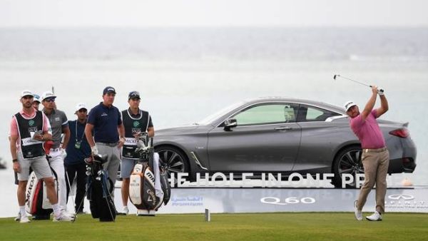 Graeme McDowell of Northern Ireland on the par three 16th tee during the second round of the Saudi International at Royal Greens Golf and Country Club on Friday in King Abdullah Economic City, Saudi Arabia. — Courtesy photo