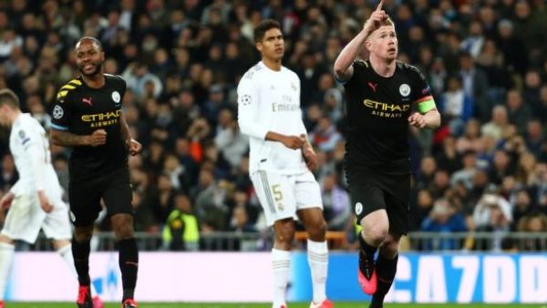 من مباراة مانشستر سيتي وريال مدريد