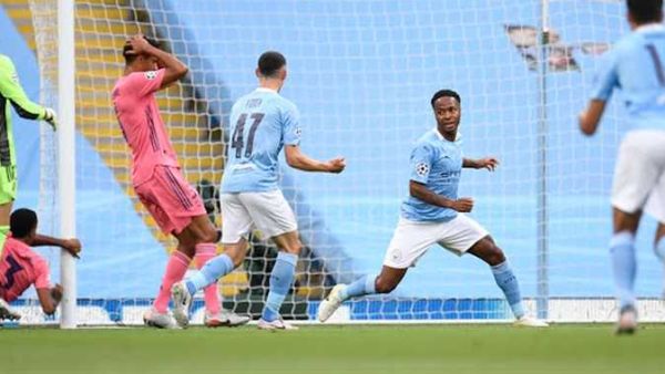 رحيم ستيرلينغ يسجل الهدف الأول لمانشستر سيتي في شباك ريال مدريد