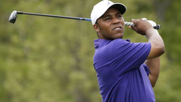 Harold Varner III had a share of the first-round lead at the 2020 Wyndham Championship on Thursday and will attempt to win his first career PGA Tour tournament this weekend in Greensboro, N.C. (Photo: John Angelillo/UPI)