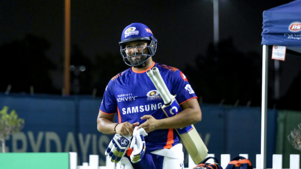 Mumbai Indians skipper Rohit Sharma goes out to bat during their practice session. (Photo: Supplied)