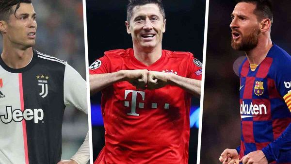 ميسي يتفوق على ليفاندوفسكي ورونالدو