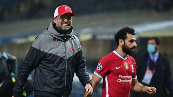 صلاح ويورغن كلوب مدرب ليفربول