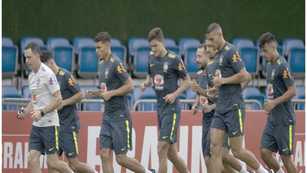 جانب من تدريبات منتخب البرازيل