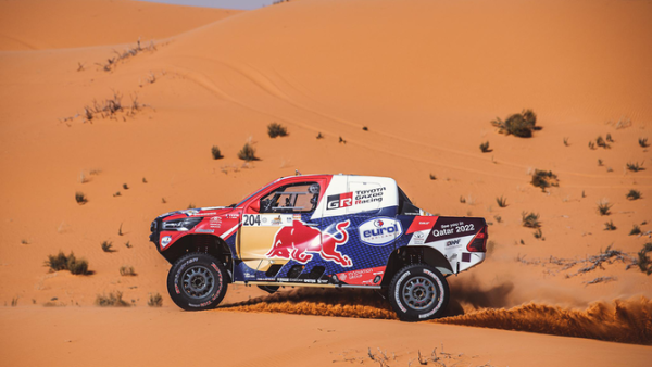 Carlos Sainz in a Mini JCW Buggy was declared winner of the Hail Baja 2 after the FIA stewards penalized Saleh Al-Attiyah for late speeding. (Supplied)
