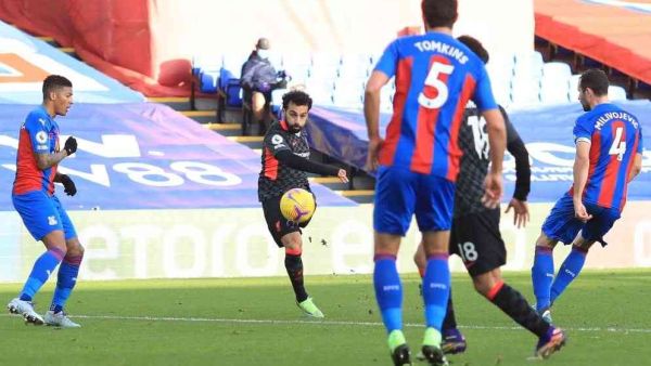 صلاح خلال مباراة كريستال بالاس وليفربول