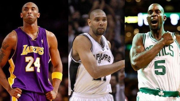 Kobe Bryant, Kevin Garnett, Tim Duncan (Photo: AA)