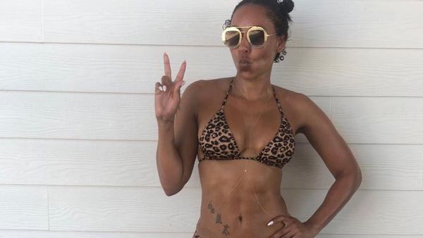 Mel B in Leopard Bikini 
