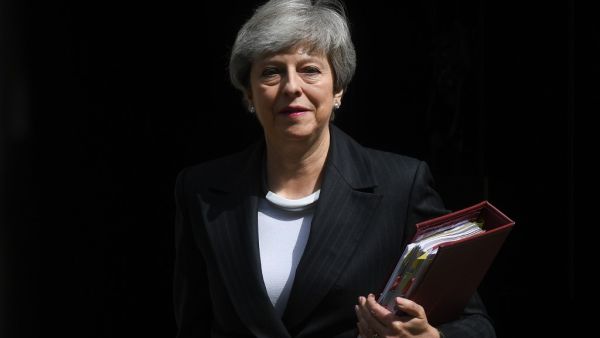 Britain's Prime Minister Theresa May leaves 10 Downing Street in London on May 22, 2019. (AFP/ File Photo)