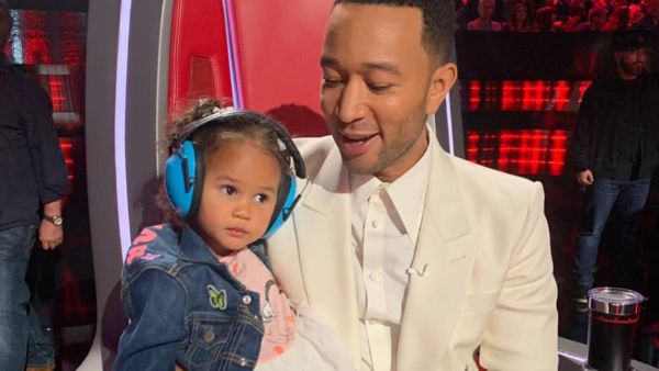 John Legend and Daughter Luna 