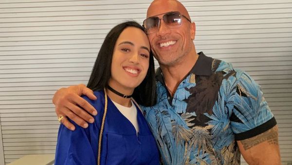 The Rock and His Daughter 