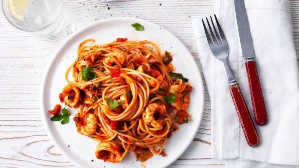 سباغيني بثمار البحر