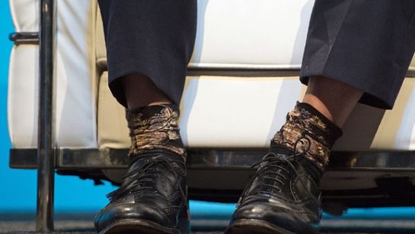The socks were on show on Monday night when Mr Johnson was interviewed by the BBC. (AFP/ File Photo)