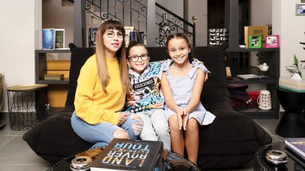 Alaa Bahrin and her twins Cayan and Maleeka. (AN photo by Ziyad Alarfaj)