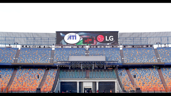 LG LBH High Brightness LED screens installed at Cairo International Stadium