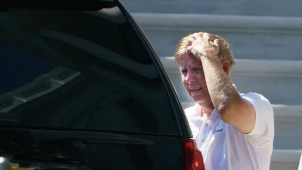 Senator Lindsey Graham is seen on the south driveway of the White House (AFP)