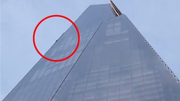 The climber managed to get to the top of the 95-floor building after scaling the 1,017ft skyscraper unhindered and without any ropes. (Twitter)