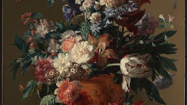 Vase of Flowers by Jan van Huysum  (Twitter)