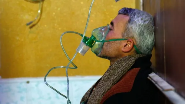 File photo from aftermath of suspected chemical attack in Douma in April. (AFP/ File Photo)