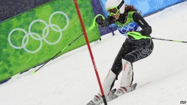 Lebanese Alpine skier Jackie Chamoun. (AFP/ File Photo)