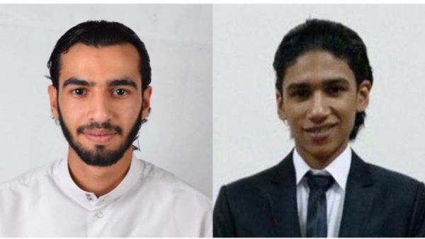 Ali Hakim al-Arab, left, and Ahmad al-Mullali are at risk of imminent execution (Twitter)